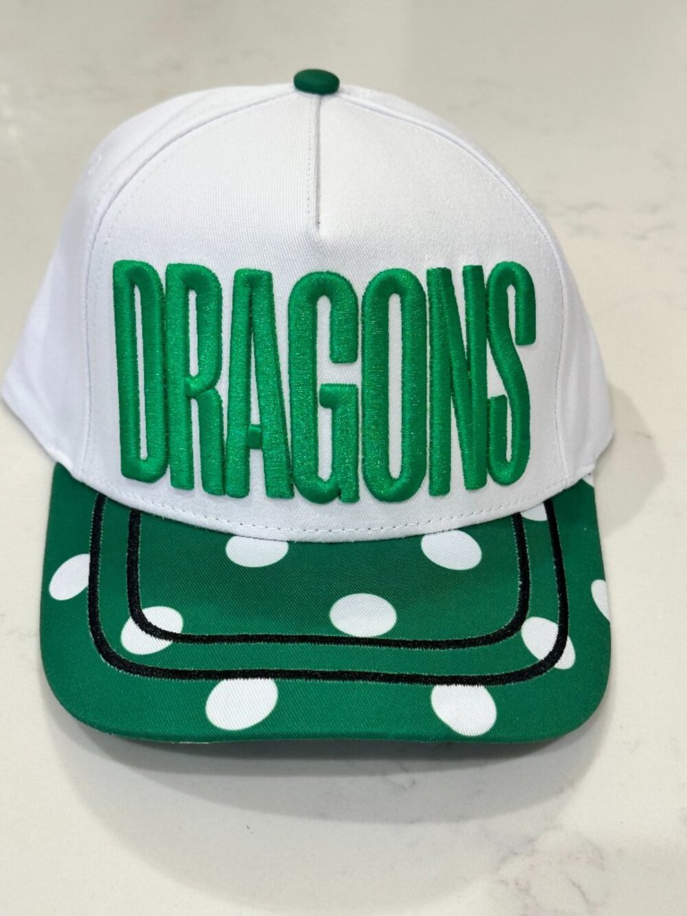 Snapback Hat Cap Gameday 3D embroidery Green Dragons Polka Dot